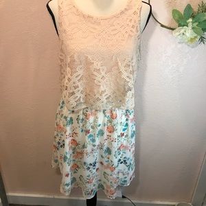 Emerald Sundae Sleeveless Floral Dress